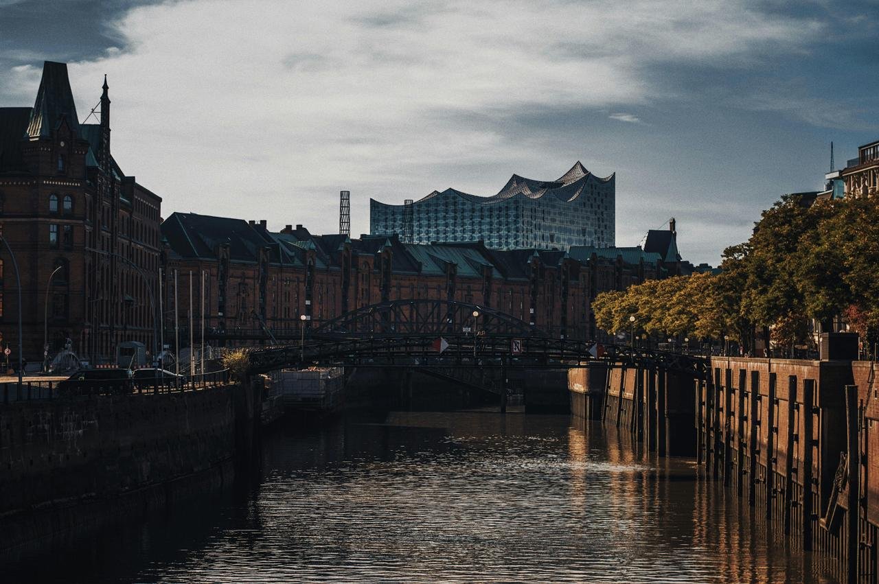 Hamburg Speicherstadt with Elbphilharmonie